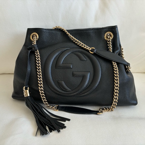 Gucci Soho Leather Chain Shoulder Handbag - Picture 1 of 9